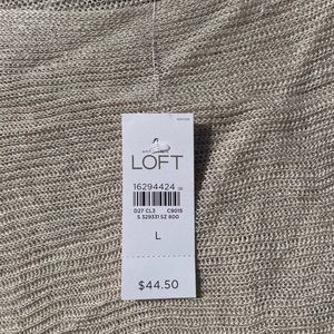 Loft cream colored sweater new with tags size large for sale $35